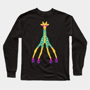 Y2K Giraffe in Sunglasses Long Sleeve T-Shirt